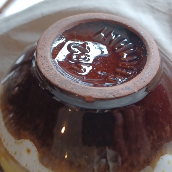 Vintage MCM Ceramic Picture, approx 5" tall, gold luster inside & top Germany462 - Picture 7 of 8